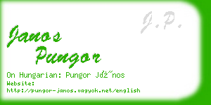 janos pungor business card